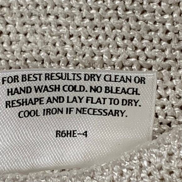 Eileen Fisher Light Cream Open Cardigan - Picture 7 of 7